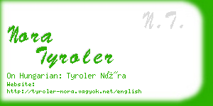 nora tyroler business card